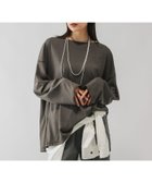 【グローバルワーク/GLOBAL WORK】のスラブボートネックルーズTシャツ/589058 人気、トレンドファッション・服の通販 founy(ファニー) ファッション Fashion レディースファッション Fashion for Women トップス・カットソー Cut & Sew Tops シャツ・ブラウス・オフィスカジュアル Elegant Blouses & Button-Ups ロングTシャツ・Tシャツ Longline T-Shirts & Tees おすすめ Recommended / Our Picks カットソー Cut and Sewn Top スリット Slit, Slit Detail ネックレス Necklace, Pendant Necklace フェミニン Feminine, Girly フロント Front, Front Design ミリタリー Military, Army Style thumbnail スミクロ18|ID: prp329100004694235 ipo3291000000033895730