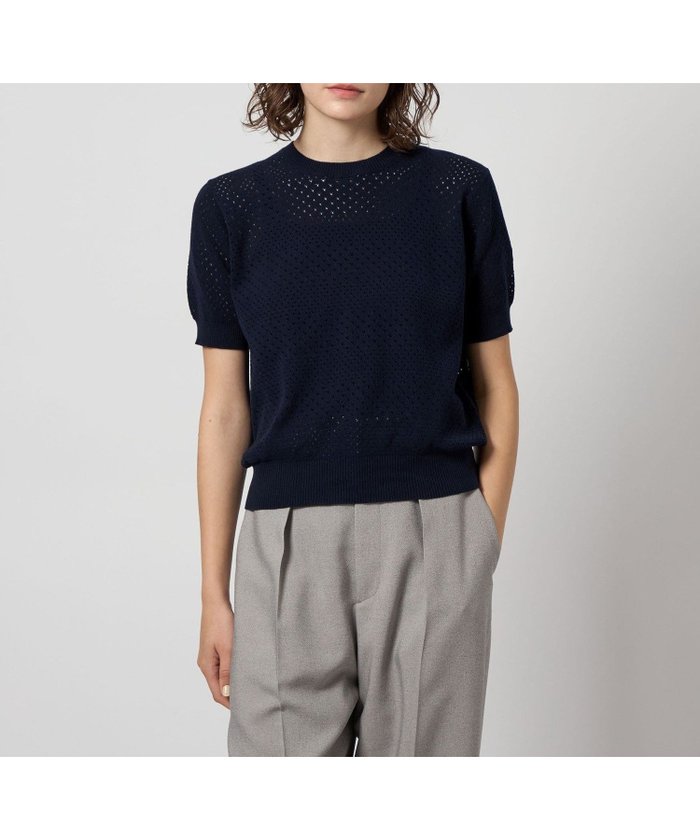 【ビューティ&ユース ユナイテッドアローズ/BEAUTY&YOUTH / UNITED ARROWS】のSteven Alan アイレット ハーフスリーブ プルオーバー インテリア・キッズ・メンズ・レディースファッション・服の通販 founy(ファニー) https://founy.com/ ファッション Fashion レディースファッション Fashion for Women トップス・カットソー Cut & Sew Tops カジュアルプルオーバー・ニットトップス Pullovers & Knit Tops / Casual Pullovers アイレット Eyelet Lace キャミソール Camisole, Spaghetti Strap Top スリーブ Sleeve, Long Sleeve / Short Sleeve ハーフ Half, Half-Length ボーダー Border, Stripe |ID: prp329100004694240 ipo3291000000033895769