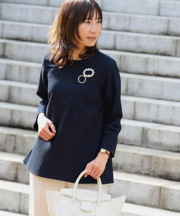 【ビームス ウイメン/BEAMS】のストレッチ プルオーバー インテリア・キッズ・メンズ・レディースファッション・服の通販 founy(ファニー) https://founy.com/ ファッション Fashion レディースファッション Fashion for Women トップス・カットソー Cut & Sew Tops カジュアルプルオーバー・ニットトップス Pullovers & Knit Tops / Casual Pullovers シンプル Simple, Minimal ストレッチ Stretch, Stretchy Fabric フレア Flare, Flared ブローチ Brooch, Pin Brooch おすすめ Recommended / Our Picks セレモニー Ceremony |ID: prp329100004694242 ipo3291000000033895796