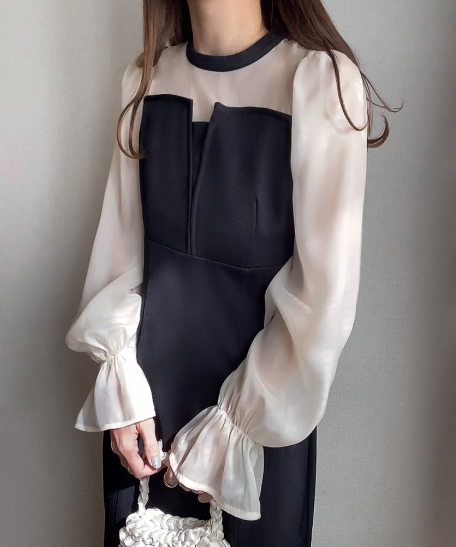 【ジュノア/JUNOAH】のFILLOU レースドッキングワンピース インテリア・キッズ・メンズ・レディースファッション・服の通販 founy(ファニー) 　ファッション　Fashion　レディースファッション　Fashion for Women　ワンピース　Dresses　Bアイボリー|ID: prp329100004694243 ipo3291000000033895806