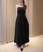 【ジュノア/JUNOAH】の【取り外し可能パット付き】ウエストタックカットフレアキャミワンピース ブラック|ID: prp329100004694266 ipo3291000000033896008