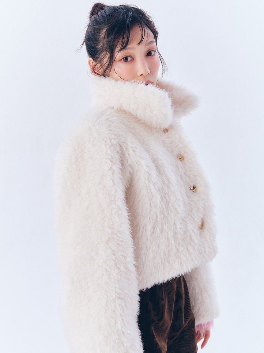 【リリーブラウン/Lily Brown】のバリエファーショートコート 人気、トレンドファッション・服の通販 founy(ファニー) 　ファッション　Fashion　レディースファッション　Fashion for Women　アウター　Coat / Outerwear Collection　コート・ロングコート・ピーコート　Long Coats, Peacoats & More　スマート　Smart, Elegant　フロント　Front, Front Design　今季　This Season, Current Season　冬　Winter / This Winter　防寒　Cold Protection, Winter-Ready　 other-1|ID: prp329100004694394 ipo3291000000034073970