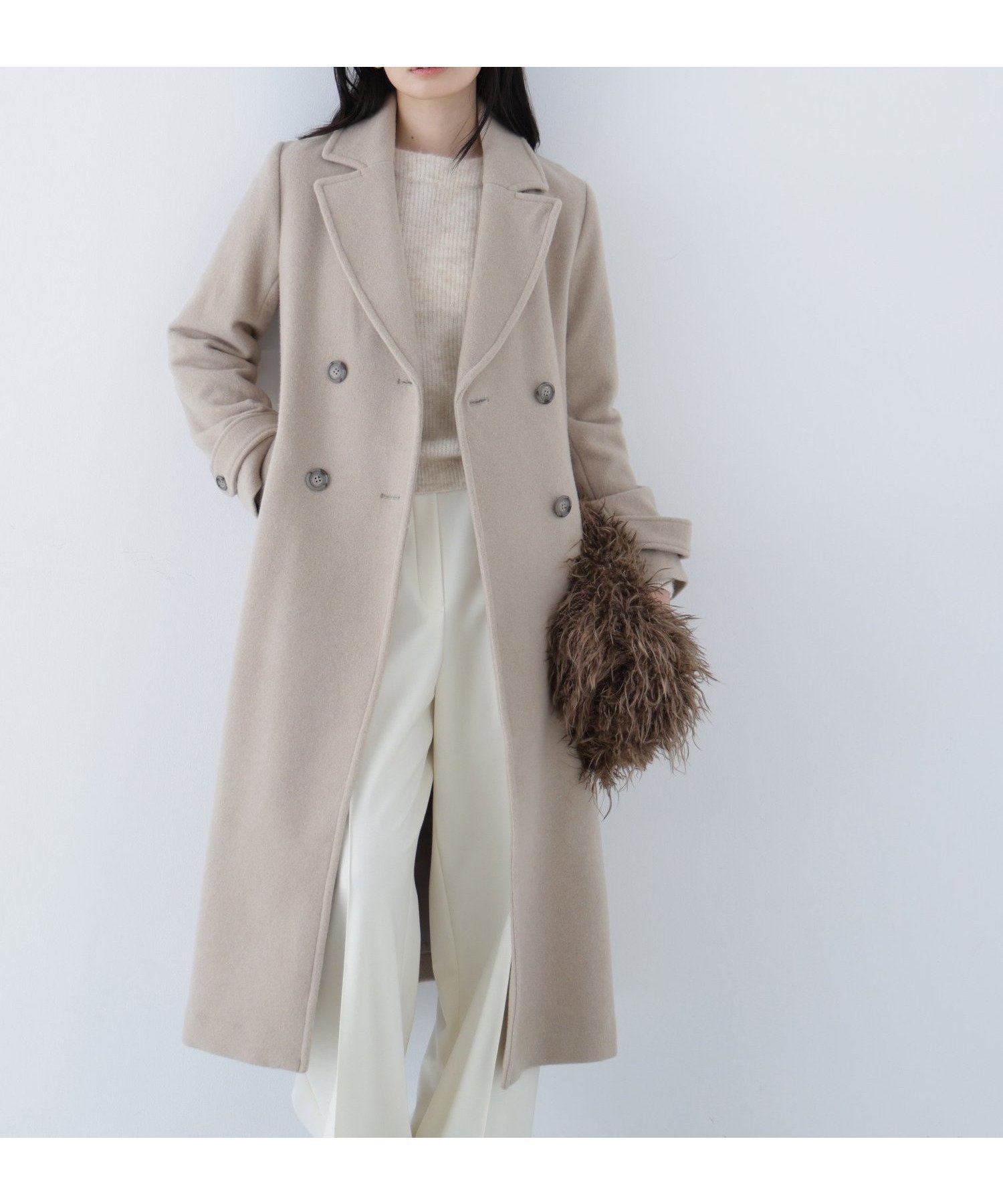 【ナチュラル ビューティー ベーシック/NATURAL BEAUTY BASIC】のビッグカラーダブルチェスターコート インテリア・キッズ・メンズ・レディースファッション・服の通販 founy(ファニー) ファッション Fashion レディースファッション Fashion for Women アウター Coat / Outerwear Collection コート・ロングコート・ピーコート Long Coats, Peacoats & More チェスターコート・ロング丈アウター Chester Coats / Chesterfield Long Coats チェスターコート Chester Coat, Long Coat フレア Flare, Flared マーブル Marble, Marble Pattern エレガント 上品 Elegant 人気 Popular, Best Seller 定番 Standard, Basic Item ラテベージュ|ID: prp329100004694415 ipo3291000000034770086