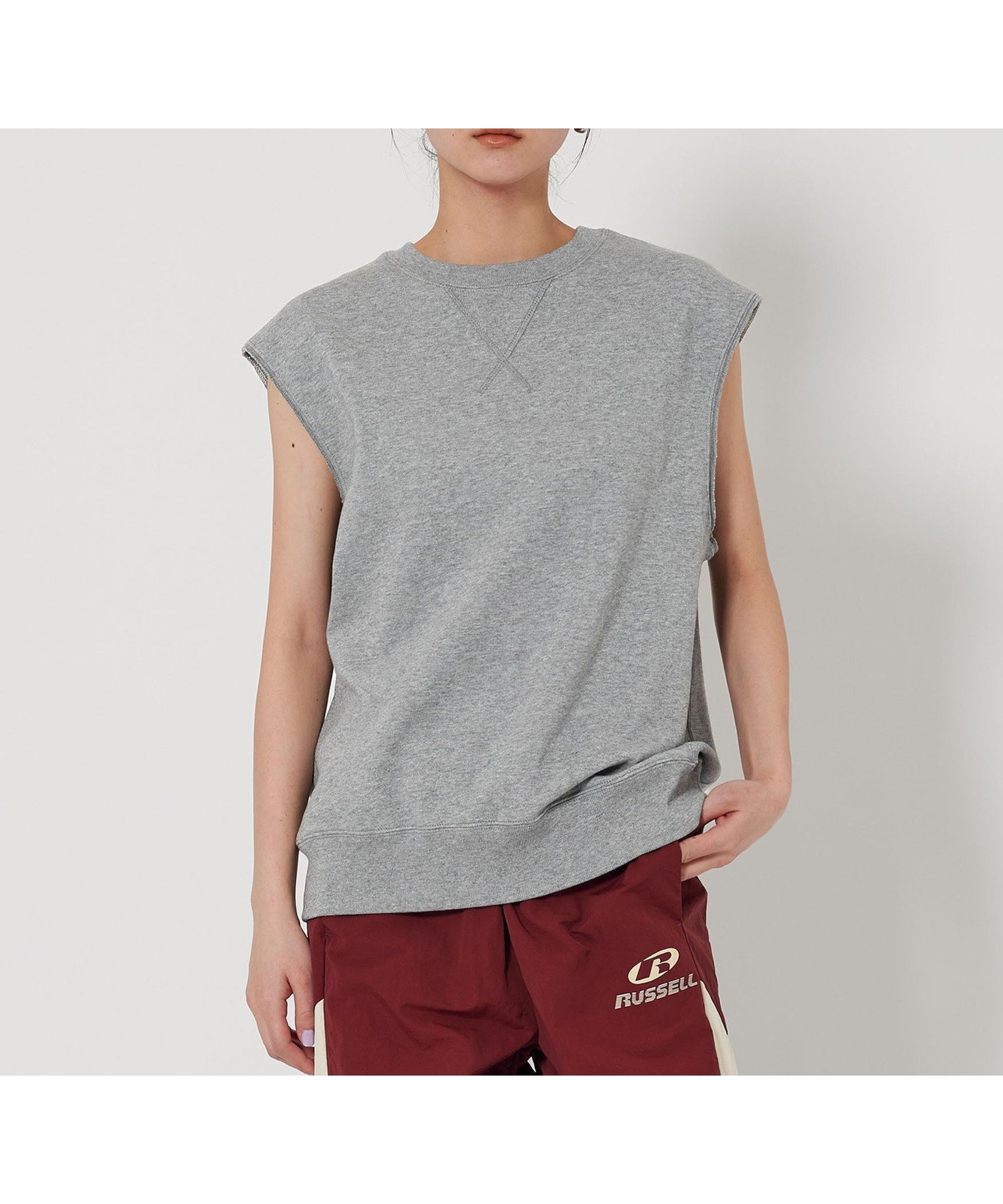 【ユナイテッドアローズ/UNITED ARROWS】のコットン裏毛スウェット ノースリーブトップ インテリア・キッズ・メンズ・レディースファッション・服の通販 founy(ファニー) 　ファッション　Fashion　レディースファッション　Fashion for Women　トップス・カットソー　Cut & Sew Tops　キャミソール&ノースリーブ　Camisoles & Sleeveless Tops　レディースパーカー・カジュアルフーディー　Casual Hoodies & Sweatshirts　スウェット・クルーネックトップス　Sweatshirts & Crewnecks / Relaxed Fit Sweat Tops　おすすめ　Recommended / Our Picks　シンプル　Simple, Minimal　スウェット / スエット　Sweatshirt, Sweatwear　ティアードスカート　Tiered Skirt, Flounced Skirt　デニム　Denim, Jeans Material　ノースリーブ　Sleeveless, No-Sleeve　フェミニン　Feminine, Girly　フロント　Front, Front Design　ベスト　Vest, Waistcoat　ベーシック　Basic, Essential　LT.GRAY|ID: prp329100004694434 ipo3291000000033897370