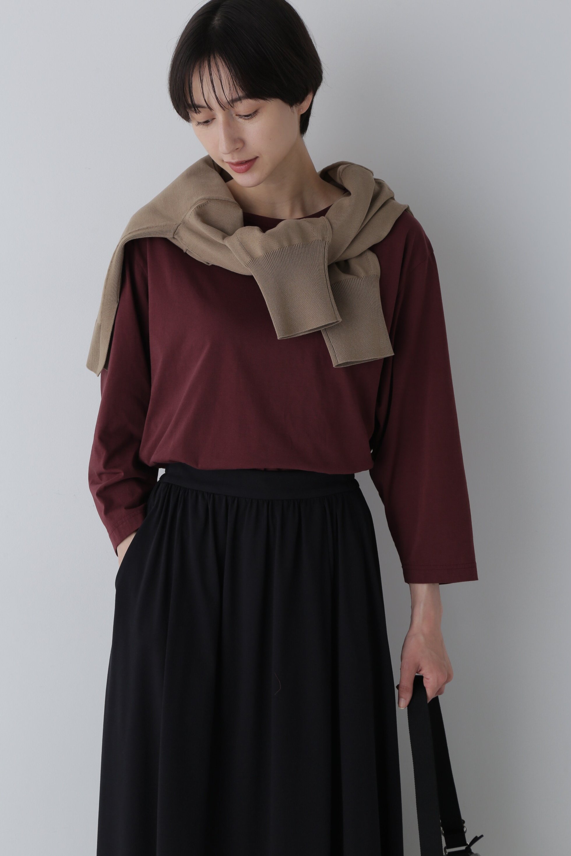 【ヒューマンウーマン/HUMAN WOMAN】のハイゲージプルオーバー インテリア・キッズ・メンズ・レディースファッション・服の通販 founy(ファニー) 　ファッション　Fashion　レディースファッション　Fashion for Women　トップス・カットソー　Cut & Sew Tops　カジュアルプルオーバー・ニットトップス　Pullovers & Knit Tops / Casual Pullovers　おすすめ　Recommended / Our Picks　カットソー　Cut and Sewn Top　シンプル　Simple, Minimal　スタンダード　Standard, Basic　バランス　Balance, Style Balance　ボトム　Bottoms, Lower Wear　無地　Plain, Solid Color　秋　Autumn　A/W・秋冬　Autumn/Winter　ワイン|ID: prp329100004694446 ipo3291000000033897479