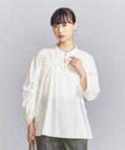 【ユナイテッドアローズ/UNITED ARROWS】のシャーリング スキッパー プルオーバー 人気、トレンドファッション・服の通販 founy(ファニー) ファッション Fashion レディースファッション Fashion for Women トップス・カットソー Cut & Sew Tops カジュアルプルオーバー・ニットトップス Pullovers & Knit Tops / Casual Pullovers カットソー Cut and Sewn Top ギャザー Gathered, Ruffled シャーリング Shirring, Ruched スキッパー Skipper, Open Collar スラックス Slacks, Dress Pants スリット Slit, Slit Detail デニム Denim, Jeans Material ボトム Bottoms, Lower Wear エレガント 上品 Elegant thumbnail WHITE|ID: prp329100004694447 ipo3291000000033897492
