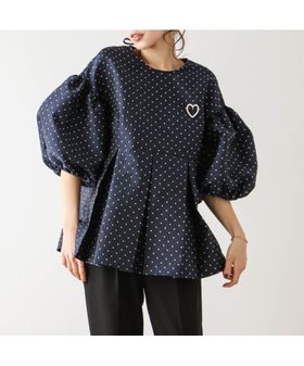 【ラジュール/Lajour】の日本製ブローチ付きプルオーバー 人気、トレンドファッション・服の通販 founy(ファニー) ファッション Fashion レディースファッション Fashion for Women トップス・カットソー Cut & Sew Tops カジュアルプルオーバー・ニットトップス Pullovers & Knit Tops / Casual Pullovers ドット Polka Dot, Dot Pattern パール Pearl, Pearl Accent フェミニン Feminine, Girly ブローチ Brooch, Pin Brooch プリーツ Pleats, Pleated ペプラム Peplum, Flared Hem ボックス Boxy, Box Shape リボン Ribbon, Bow エレガント 上品 Elegant 日本製 Made In Japan |ID:prp329100004694450