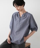 【デッサン/Dessin】の【洗える/五分袖】ランタンスリーブスキッパーネックブラウス 人気、トレンドファッション・服の通販 founy(ファニー) ファッション Fashion レディースファッション Fashion for Women トップス・カットソー Cut & Sew Tops シャツ・ブラウス・オフィスカジュアル Elegant Blouses & Button-Ups なめらか Smooth, Silky Texture スキッパー Skipper, Open Collar タイトスカート Pencil Skirt, Tight Skirt ダウン Down, Puffer デニム Denim, Jeans Material ブロード Broadcloth, Fine Cotton ワイド Wide, Wide Fit ワンポイント One Point, Statement Accent 洗える Machine Washable ビジネス 仕事 通勤 Business / Work / Commuting thumbnail ネイビー|ID: prp329100004694465 ipo3291000000033897647