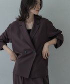【インディヴィ/INDIVI】のダブルブレストイージージャケット【セットアップ対応】 ブラウン|ID: prp329100004694467 ipo3291000000033897659