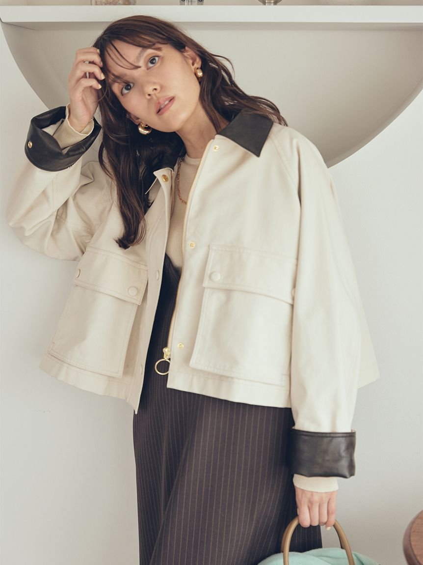 【ミラオーウェン/Mila Owen】のショートテントシルエットハンティングジャケット 人気、トレンドファッション・服の通販 founy(ファニー) 雑誌掲載アイテム Magazine Picks & Fashion Features ファッション雑誌 Fashion Magazines ヴェリィ VERY ファッション Fashion レディースファッション Fashion for Women アウター Coat / Outerwear Collection レディースジャケット・軽アウター Jackets キャンバス Canvas, Canvas Fabric コンパクト Compact, Small Size 10月号 October Issue ショート Short, Short Length ジャケット Jacket, Outerwear スマート Smart, Elegant 雑誌 Magazine, Fashion Magazine トレンド Trend, Trending Now フェイクレザー Faux Leather, PU Leather フェミニン Feminine, Girly ポケット Pocket, Pocket Detail レース Lace, Lace Fabric エレガント 上品 Elegant other-1|ID: prp329100004694486 ipo3291000000034528524