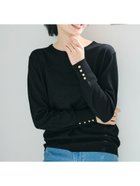 【コカ/COCA】の袖金ボタンニットトップス Black|ID: prp329100004694487 ipo3291000000033897851