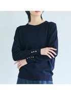 【コカ/COCA】の袖金ボタンニットトップス Navy|ID: prp329100004694487 ipo3291000000033897853