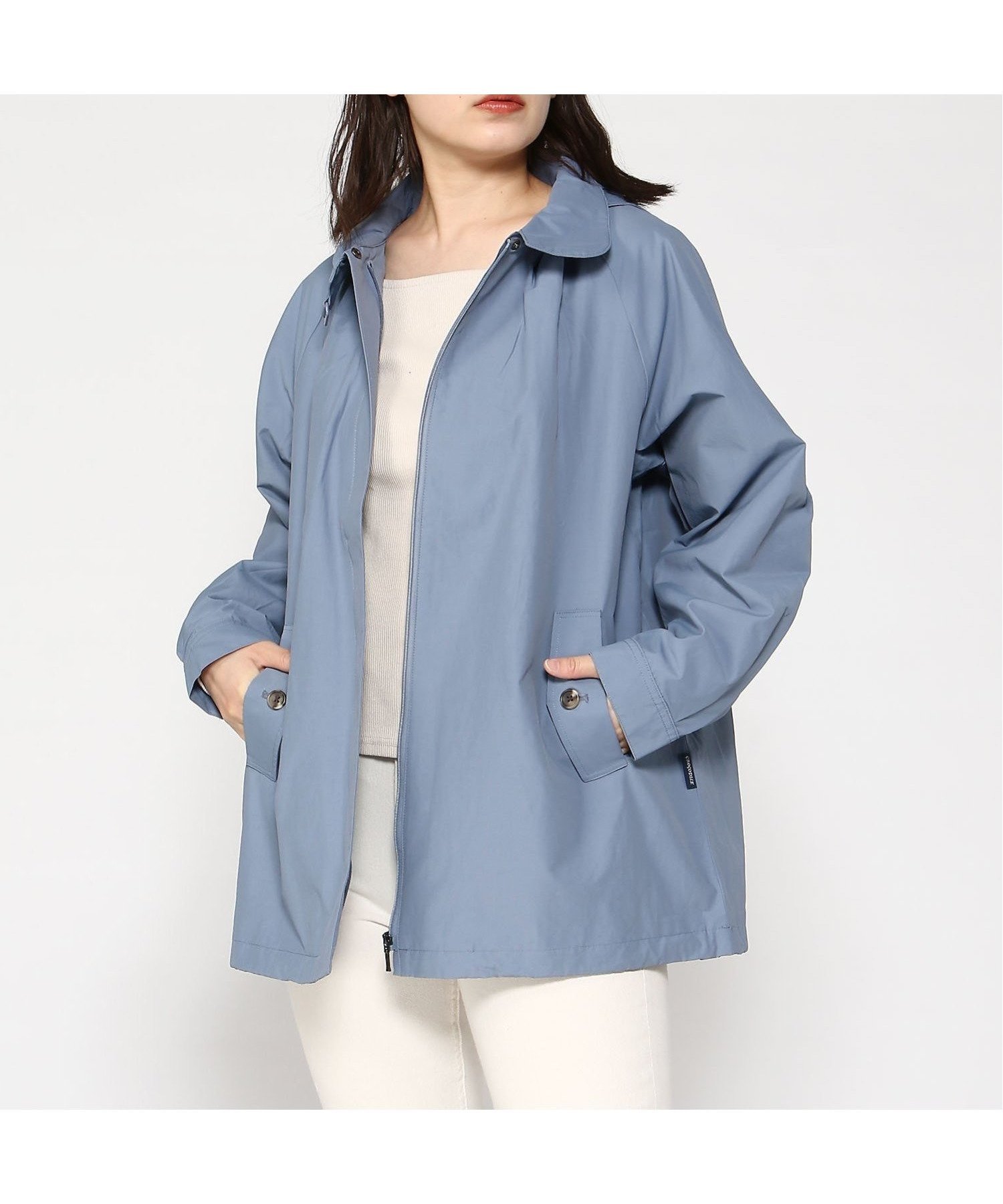 【クロコダイル/CROCODILE】の2way 襟デザイン モッズコート インテリア・キッズ・メンズ・レディースファッション・服の通販 founy(ファニー) 　ファッション　Fashion　レディースファッション　Fashion for Women　アウター　Coat / Outerwear Collection　コート・ロングコート・ピーコート　Long Coats, Peacoats & More　モッズコート・ミリタリー風アウター　Mods & Field Coats　モッズコート　Mods Coat, Military Parka　春　Spring　ブルー|ID: prp329100004694512 ipo3291000000033898130