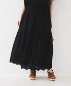 【アンタイトル/UNTITLED】の【セットアップ可/コットン100】スカラップ刺繍スカート ブラック|ID: prp329100004694542 ipo3291000000033898394