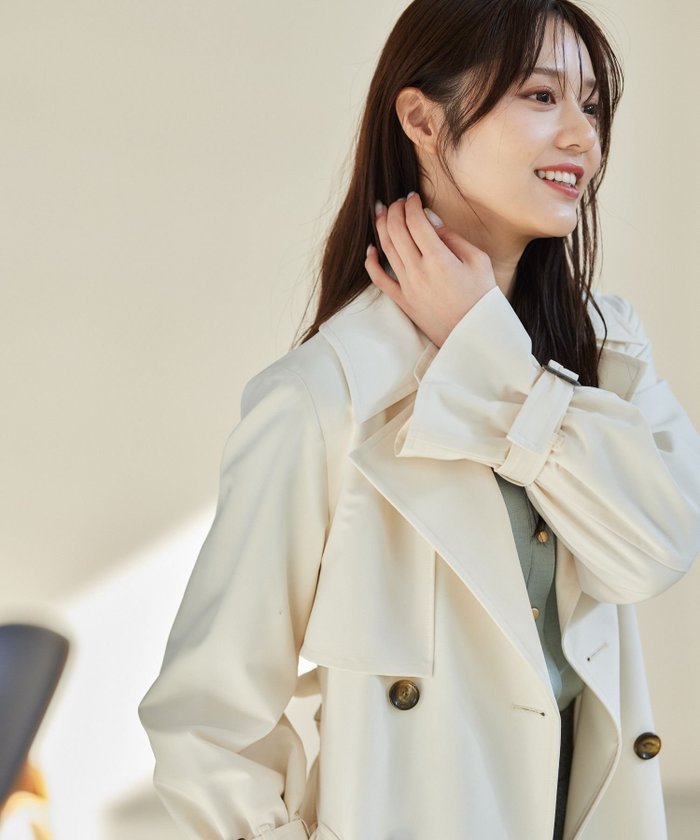 【アンデミュウ/Andemiu】のパフスリーブトレンチコート インテリア・キッズ・メンズ・レディースファッション・服の通販 founy(ファニー) https://founy.com/ ファッション Fashion レディースファッション Fashion for Women アウター Coat / Outerwear Collection コート・ロングコート・ピーコート Long Coats, Peacoats & More トレンチコート / 春秋の定番アウター Trench Coats スタンダード Standard, Basic ストレッチ Stretch, Stretchy Fabric スリーブ Sleeve, Long Sleeve / Short Sleeve |ID: prp329100004694553 ipo3291000000033898504