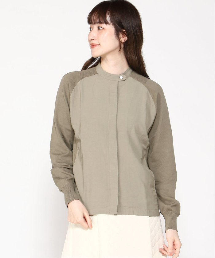 【クロコダイル/CROCODILE】のサテン ドッキング ニットブルゾン インテリア・キッズ・メンズ・レディースファッション・服の通販 founy(ファニー) https://founy.com/ ファッション Fashion レディースファッション Fashion for Women アウター Coat / Outerwear Collection ブルゾンジャケット・スポーティアウター Blouson Jackets トップス・カットソー Cut & Sew Tops ニット Knit Tops & Sweaters サテン Satin, Glossy Fabric セットアップ Set-Up, Coordinated Outfit ドッキング Docking, Mixed Material ブルゾン Blouson, Bomber Jacket |ID: prp329100004694562 ipo3291000000033898649