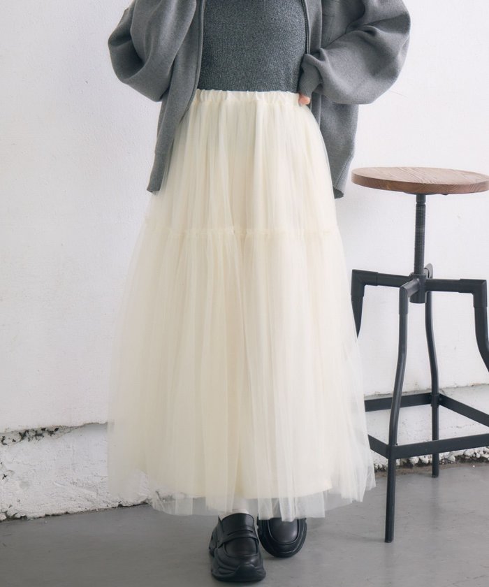 【レトロガール/RETRO GIRL】のフリル切り替えチュールSK インテリア・キッズ・メンズ・レディースファッション・服の通販 founy(ファニー) https://founy.com/ ファッション Fashion レディースファッション Fashion for Women スカート Skirts ガーリー Girly, Feminine Style シンプル Simple, Minimal ジャケット Jacket, Outerwear チュール Tulip, Tulip Motif デニム Denim, Jeans Material トレンド Trend, Trending Now トレーナー Sweatshirt, Trainer フリル Frill, Ruffle ベーシック Basic, Essential ワンポイント One Point, Statement Accent 切替 Switching, Contrast Panel 春 Spring |ID: prp329100004694589 ipo3291000000033898882