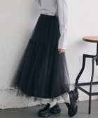 【レトロガール/RETRO GIRL】のフリル切り替えチュールSK ブラック|ID: prp329100004694589 ipo3291000000033898886