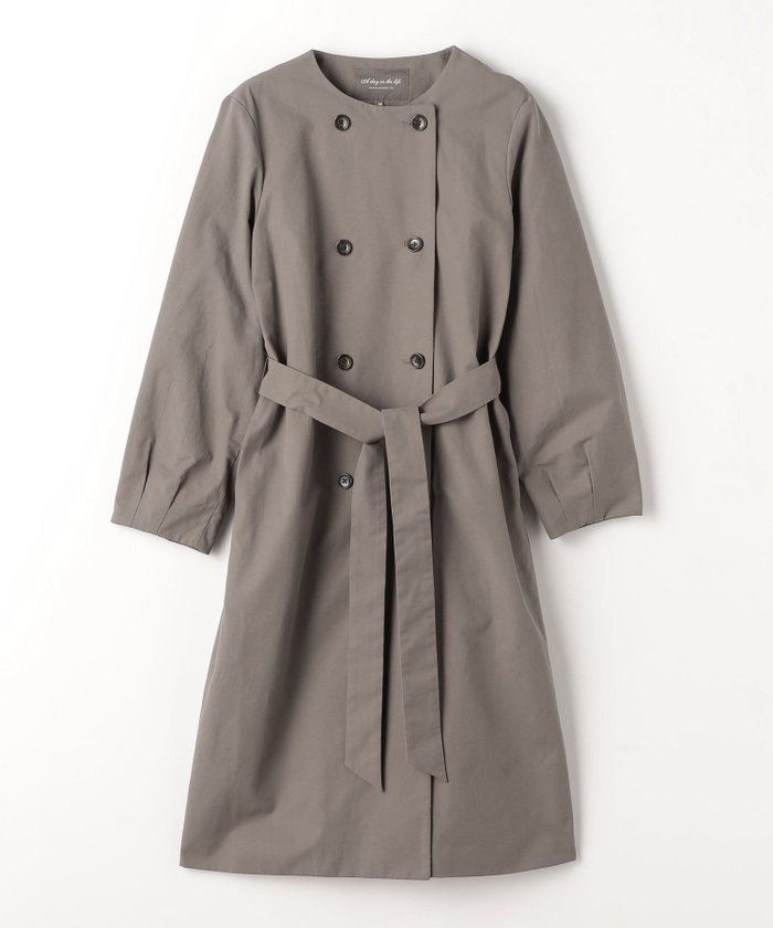 【ユナイテッドアローズ/UNITED ARROWS】のノーカラー トレンチコート A DAY IN THE LIFE インテリア・キッズ・メンズ・レディースファッション・服の通販 founy(ファニー) https://founy.com/ ファッション Fashion レディースファッション Fashion for Women アウター Coat / Outerwear Collection コート・ロングコート・ピーコート Long Coats, Peacoats & More トレンチコート / 春秋の定番アウター Trench Coats クラシカル Classical, Vintage-Inspired スリーブ Sleeve, Long Sleeve / Short Sleeve トレンチ Trench, Trench Coat リボン Ribbon, Bow |ID: prp329100004694613 ipo3291000000033899098