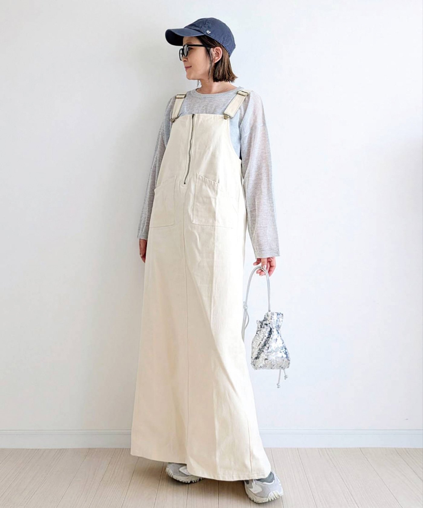 【コーナーズ/CORNERS】の【CORNERS by yui】フロントジップジャンスカ インテリア・キッズ・メンズ・レディースファッション・服の通販 founy(ファニー) 　ファッション　Fashion　レディースファッション　Fashion for Women　アイボリー|ID: prp329100004694633 ipo3291000000033954339