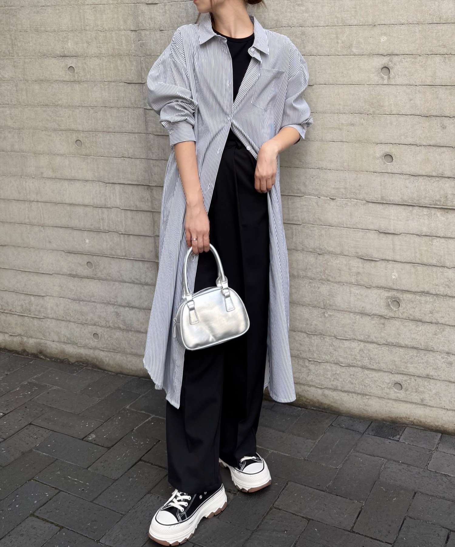 【クリア/clear】のストライプ長袖シャツワンピース 人気、トレンドファッション・服の通販 founy(ファニー) 　ファッション　Fashion　レディースファッション　Fashion for Women　ワンピース　Dresses　シャツワンピース / 1枚で着映えコーデ　Shirt Dresses　おすすめ　Recommended / Our Picks　ストライプ　Stripe, Striped Pattern　デニム　Denim, Jeans Material　ベスト　Vest, Waistcoat　ロング　Long, Long-Length　長袖　Long Sleeve, Full Sleeve　 other-1|ID: prp329100004694645 ipo3291000000033899308