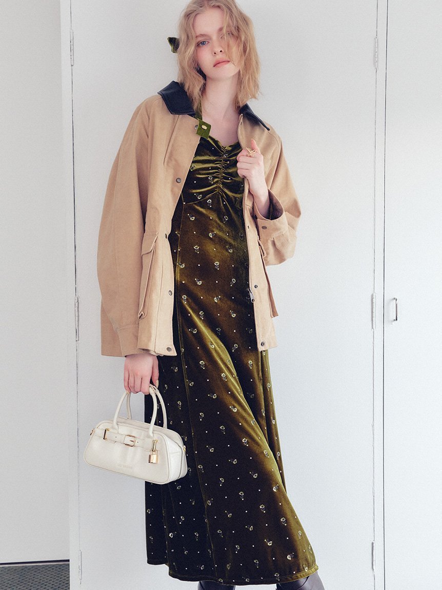 【リリーブラウン/Lily Brown】のエンブロイダリーベロアワンピース インテリア・キッズ・メンズ・レディースファッション・服の通販 founy(ファニー) 　ファッション　Fashion　レディースファッション　Fashion for Women　ワンピース　Dresses　オケージョン　Occasion Wear　ギャザー　Gathered, Ruffled　クラシカル　Classical, Vintage-Inspired　スクエア　Square, Square Shape　ストレッチ　Stretch, Stretchy Fabric　スパンコール　Sequins, Sequin Embellishment　デコルテ　Décolleté, Neckline　ドット　Polka Dot, Dot Pattern　バランス　Balance, Style Balance　ベロア　Velour, Soft Velvet　マーメイド　Mermaid, Fishtail Silhouette　エレガント 上品　Elegant　人気　Popular, Best Seller　今季　This Season, Current Season　A/W・秋冬　Autumn/Winter　KKI[026]|ID: prp329100004694653 ipo3291000000033899393