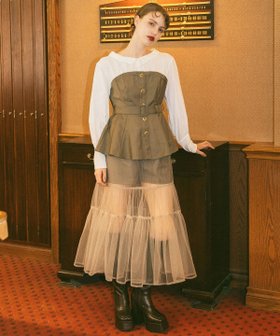 【レディアゼル/REDYAZEL】のシャツドッキングチュールワンピース ショートパンツセットアップ 人気、トレンドファッション・服の通販 founy(ファニー) ファッション Fashion レディースファッション Fashion for Women セットアップ Matching Sets レディースパンツ・ボトムス Pants & Trousers / Bottoms パンツ Pants & Trousers ショートパンツ・ハーフパンツ High-Waisted & Relaxed Shorts おすすめ Recommended / Our Picks ショート Short, Short Length セットアップ Set-Up, Coordinated Outfit トレンド Trend, Trending Now ドッキング Docking, Mixed Material バランス Balance, Style Balance フェミニン Feminine, Girly フロント Front, Front Design エレガント 上品 Elegant 人気 Popular, Best Seller |ID:prp329100004694660