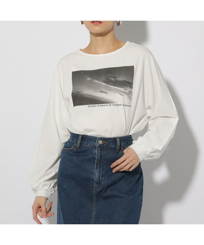 【エルーラ/Elura】のポンチフォトTシャツ/ 289200 インテリア・キッズ・メンズ・レディースファッション・服の通販 founy(ファニー) https://founy.com/ ファッション Fashion レディースファッション Fashion for Women トップス・カットソー Cut & Sew Tops シャツ・ブラウス・オフィスカジュアル Elegant Blouses & Button-Ups ロングTシャツ・Tシャツ Longline T-Shirts & Tees おすすめ Recommended / Our Picks スリーブ Sleeve, Long Sleeve / Short Sleeve ボトム Bottoms, Lower Wear モノトーン Monotone, Black and White 定番 Standard, Basic Item |ID: prp329100004694675 ipo3291000000033899580