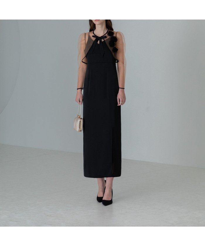 【レジャ/Leja】のLEJA-ローズボレロシアースリーブIラインワンピースドレス 結婚式 レディース インテリア・キッズ・メンズ・レディースファッション・服の通販 founy(ファニー) https://founy.com/ ファッション Fashion レディースファッション Fashion for Women アウター Coat / Outerwear Collection ボレロ・ショート丈ジャケット / ドレス羽織りに Boleros & Short Jackets ワンピース Dresses フォーマル・パーティードレス・結婚式用ドレス Elegant & Casual Dresses エレガント 上品 Elegant オケージョン Occasion Wear シアー Sheer, See-Through ドレス Dress, One-Piece フェミニン Feminine, Girly フォーマル Formal, Dressy フロント Front, Front Design マーメイド Mermaid, Fishtail Silhouette モチーフ Motif, Design Theme リボン Ribbon, Bow ローズ Rose, Rose Motif ワンポイント One Point, Statement Accent 結婚式 Wedding 披露宴 Wedding Reception 二次会 After Party |ID: prp329100004694690 ipo3291000000033899840