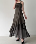 【ジュノア/JUNOAH】のイレへムティアードキャミワンピース チャコール|ID: prp329100004694698 ipo3291000000033899950