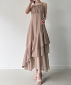 【ジュノア/JUNOAH】のイレへムティアードキャミワンピース ピンクベージュ|ID: prp329100004694698 ipo3291000000033899951