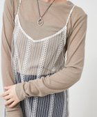 【ルクールブラン/le.coeur blanc】の《手洗い可能》シアーリブロングスリーブTシャツ ベージュ|ID: prp329100004694700 ipo3291000000033899969