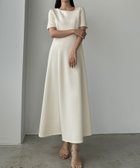【ジュノア/JUNOAH】のLouere アシメネックカットフレアワンピース【一部ペチスカートSET】 アイボリー|ID: prp329100004694712 ipo3291000000033900088