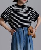 【ラナン/Ranan】のUSP 綿100%プチハイネックTシャツ ブラック系ボーダー|ID: prp329100004694718 ipo3291000000033980350