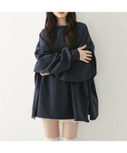 【ヘザー/Heather】の【WEB限定】スーパーBIGシルエットロンT 人気、トレンドファッション・服の通販 founy(ファニー) ファッション Fashion レディースファッション Fashion for Women トップス・カットソー Cut & Sew Tops ロングTシャツ・Tシャツ Longline T-Shirts & Tees おすすめ Recommended / Our Picks スウェット / スエット Sweatshirt, Sweatwear スリット Slit, Slit Detail thumbnail 【新色】ネイビー|ID: prp329100004694737 ipo3291000000034505751