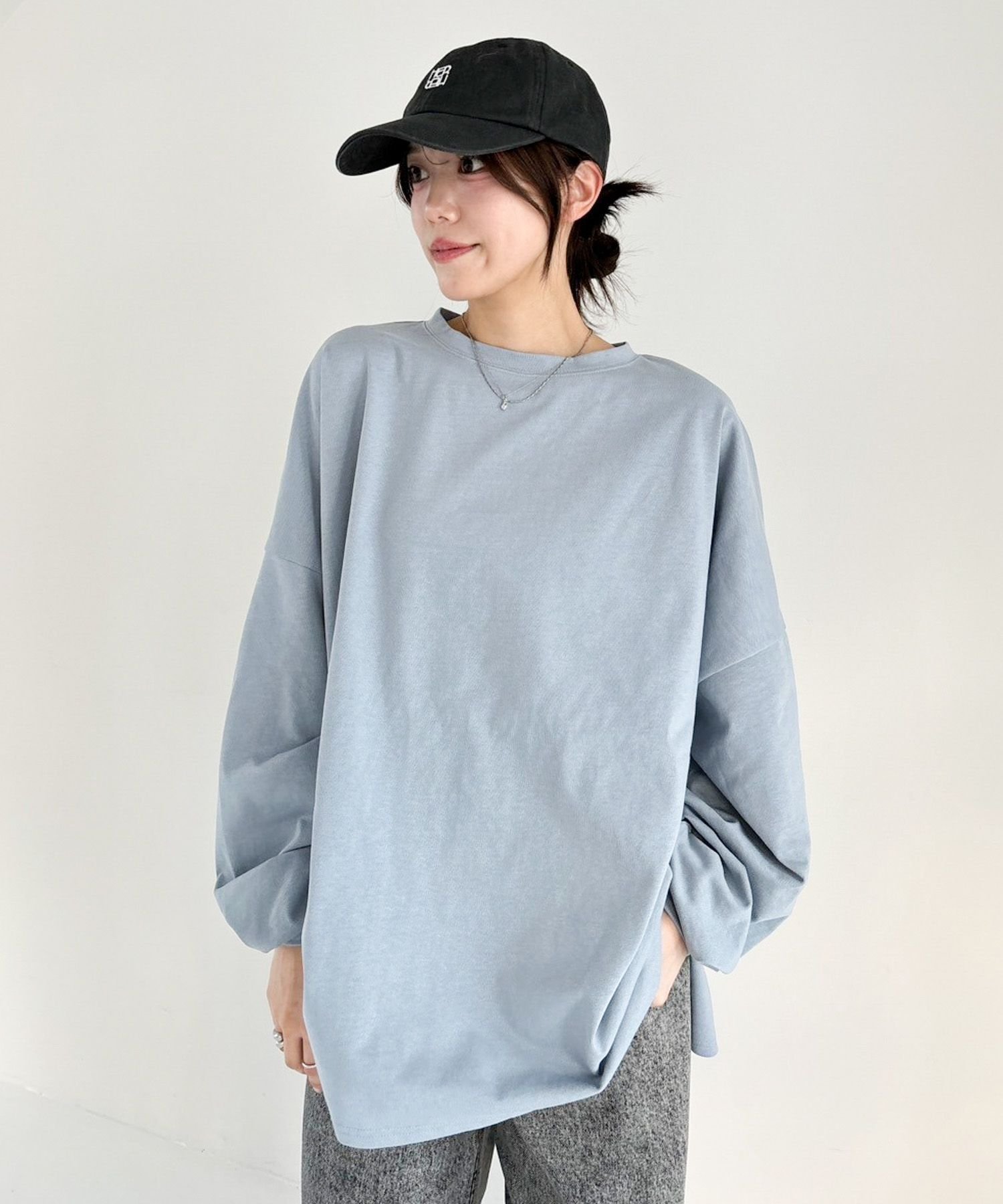 【ヘザー/Heather】の【WEB限定】スーパーBIGシルエットロンT インテリア・キッズ・メンズ・レディースファッション・服の通販 founy(ファニー) 　ファッション　Fashion　レディースファッション　Fashion for Women　トップス・カットソー　Cut & Sew Tops　ロングTシャツ・Tシャツ　Longline T-Shirts & Tees　おすすめ　Recommended / Our Picks　スウェット / スエット　Sweatshirt, Sweatwear　スリット　Slit, Slit Detail　ブルー|ID: prp329100004694737 ipo3291000000034972797
