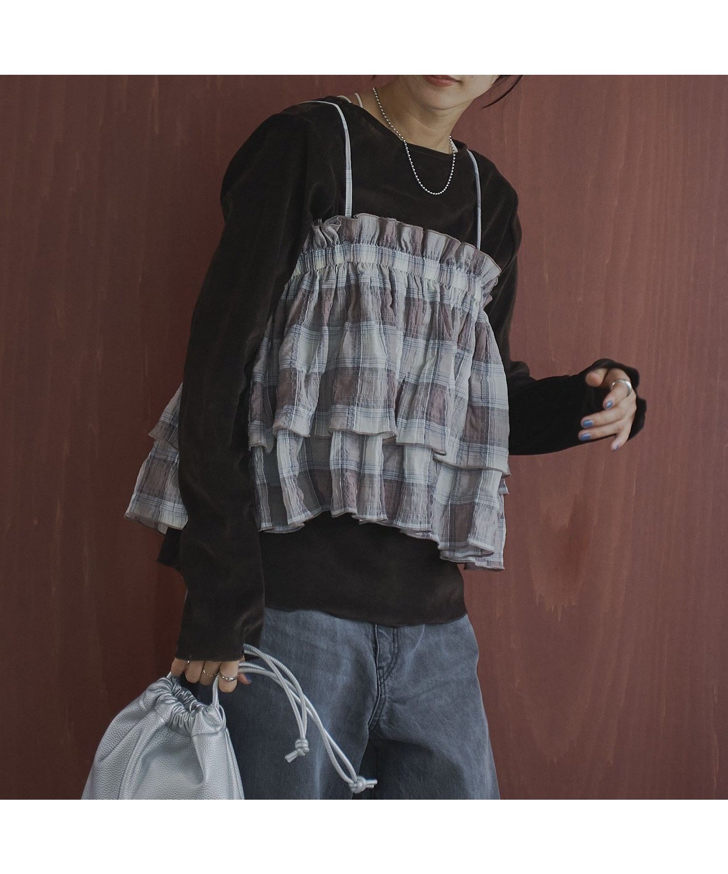 【コーエン/COEN】のシアーベロアロングスリーブTシャツ インテリア・キッズ・メンズ・レディースファッション・服の通販 founy(ファニー) 　ファッション　Fashion　レディースファッション　Fashion for Women　トップス・カットソー　Cut & Sew Tops　シャツ・ブラウス・オフィスカジュアル　Elegant Blouses & Button-Ups　ロングTシャツ・Tシャツ　Longline T-Shirts & Tees　ベロアトップス　Velour Tops / Velvet-Look Items　おすすめ　Recommended / Our Picks　カットソー　Cut and Sewn Top　キャミ　Camisole, Cami Top　シアー　Sheer, See-Through　シンプル　Simple, Minimal　トレンド　Trend, Trending Now　ベロア　Velour, Soft Velvet　長袖　Long Sleeve, Full Sleeve　MD.BROWN|ID: prp329100004694743 ipo3291000000033900408