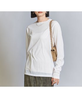 【ユナイテッドアローズ/UNITED ARROWS】 コットンナイロン天竺 シアー クルーネック Tシャツ人気、トレンドファッション・服の通販 founy(ファニー) ファッション Fashion レディースファッション Fashion for Women トップス・カットソー Cut & Sew Tops シャツ・ブラウス・オフィスカジュアル Elegant Blouses & Button-Ups ロングTシャツ・Tシャツ Longline T-Shirts & Tees おすすめ Recommended / Our Picks インナー Innerwear カットソー Cut and Sewn Top カーディガン Cardigan, Knitwear シアー Sheer, See-Through ジャケット Jacket, Outerwear スリーブ Sleeve, Long Sleeve / Short Sleeve トレンド Trend, Trending Now フェミニン Feminine, Girly ロング Long, Long-Length 定番 Standard, Basic Item 秋 Autumn |ID:prp329100004694821
