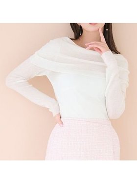 【セルフォード/CELFORD】のシアーオフショルニットプルオーバー 人気、トレンドファッション・服の通販 founy(ファニー) ファッション Fashion レディースファッション Fashion for Women トップス・カットソー Cut & Sew Tops ニット Knit Tops & Sweaters カジュアルプルオーバー・ニットトップス Pullovers & Knit Tops / Casual Pullovers インナー Innerwear シンプル Simple, Minimal |ID:prp329100004694829