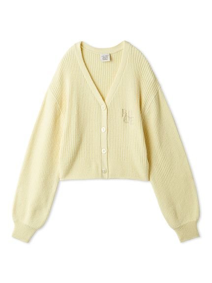 【ジェラート ピケ/gelato pique】のリブカーディガン インテリア・キッズ・メンズ・レディースファッション・服の通販 founy(ファニー) 　ファッション　Fashion　レディースファッション　Fashion for Women　トップス・カットソー　Cut & Sew Tops　カーディガン・羽織り　Layered Style Cardigans　おすすめ　Recommended / Our Picks　イエロー　Yellow　ギフト プレゼント　Gift / Present　コレクション　Collection, Seasonal Line　ワンポイント　One Point, Statement Accent　YEL[032]|ID: prp329100004694883 ipo3291000000033901507
