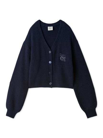 【ジェラート ピケ/gelato pique】のリブカーディガン インテリア・キッズ・メンズ・レディースファッション・服の通販 founy(ファニー) 　ファッション　Fashion　レディースファッション　Fashion for Women　トップス・カットソー　Cut & Sew Tops　カーディガン・羽織り　Layered Style Cardigans　おすすめ　Recommended / Our Picks　イエロー　Yellow　ギフト プレゼント　Gift / Present　コレクション　Collection, Seasonal Line　ワンポイント　One Point, Statement Accent　NVY[089]|ID: prp329100004694883 ipo3291000000033901509