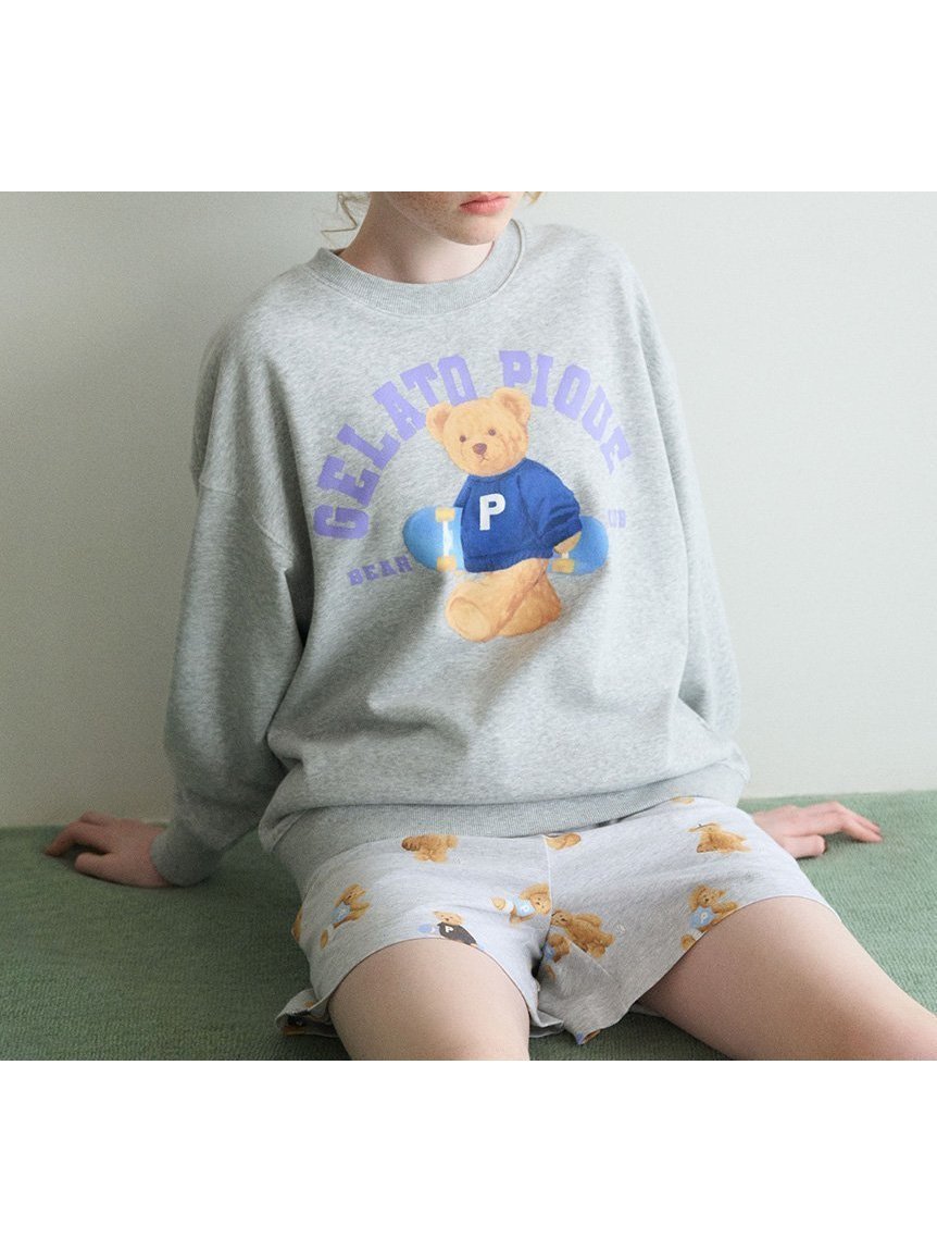 【ジェラート ピケ/gelato pique】のスポーティーベア総柄ショートパンツ インテリア・キッズ・メンズ・レディースファッション・服の通販 founy(ファニー) 　ファッション　Fashion　レディースファッション　Fashion for Women　パンツ　Pants & Trousers　ショートパンツ・ハーフパンツ　High-Waisted & Relaxed Shorts　おすすめ　Recommended / Our Picks　カットソー　Cut and Sewn Top　ショート　Short, Short Length　ストレッチ　Stretch, Stretchy Fabric　スポーツ　Sports, Activewear　スポーティ　Sporty, Casual Athletic　トレンド　Trend, Trending Now　プリント　Print, Printed Pattern　ポケット　Pocket, Pocket Detail　GRY[006]|ID: prp329100004694884 ipo3291000000033901522