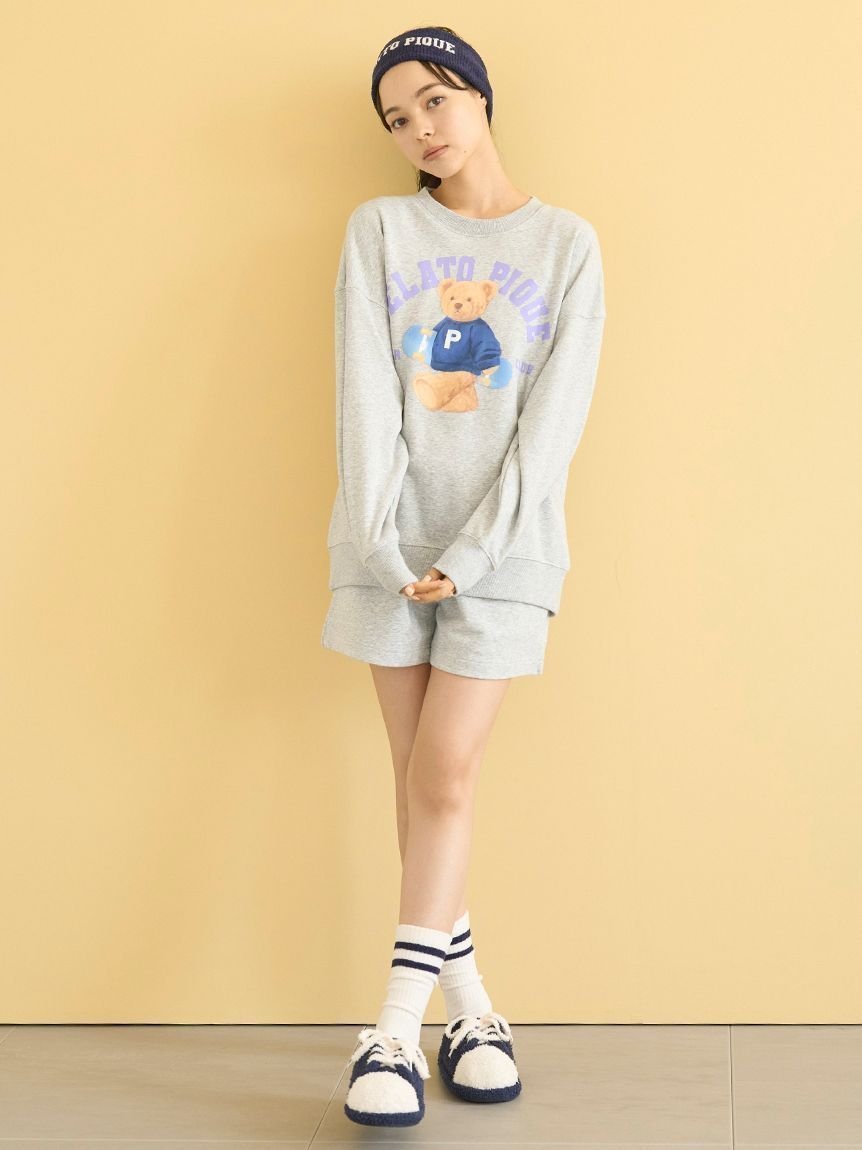 【ジェラート ピケ/gelato pique】のスポーティーベア裏毛ショートパンツ インテリア・キッズ・メンズ・レディースファッション・服の通販 founy(ファニー) 　ファッション　Fashion　レディースファッション　Fashion for Women　パンツ　Pants & Trousers　ショートパンツ・ハーフパンツ　High-Waisted & Relaxed Shorts　おすすめ　Recommended / Our Picks　ショート　Short, Short Length　ストレッチ　Stretch, Stretchy Fabric　スポーツ　Sports, Activewear　トレンド　Trend, Trending Now　ポケット　Pocket, Pocket Detail　モチーフ　Motif, Design Theme　GRY[006]|ID: prp329100004694885 ipo3291000000033901527