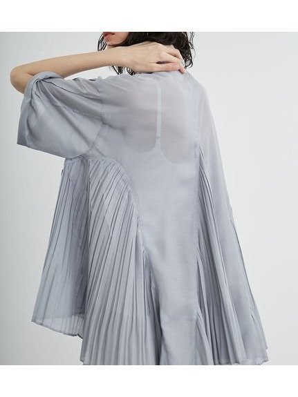 【スタイリング/styling】のプリーツシアーブラウス インテリア・キッズ・メンズ・レディースファッション・服の通販 founy(ファニー) 　ファッション　Fashion　レディースファッション　Fashion for Women　トップス・カットソー　Cut & Sew Tops　シャツ・ブラウス・オフィスカジュアル　Elegant Blouses & Button-Ups　エレガント 上品　Elegant　プリーツ　Pleats, Pleated　マニッシュ　Mannish, Boyish　SAX[083]|ID: prp329100004694891 ipo3291000000033901583