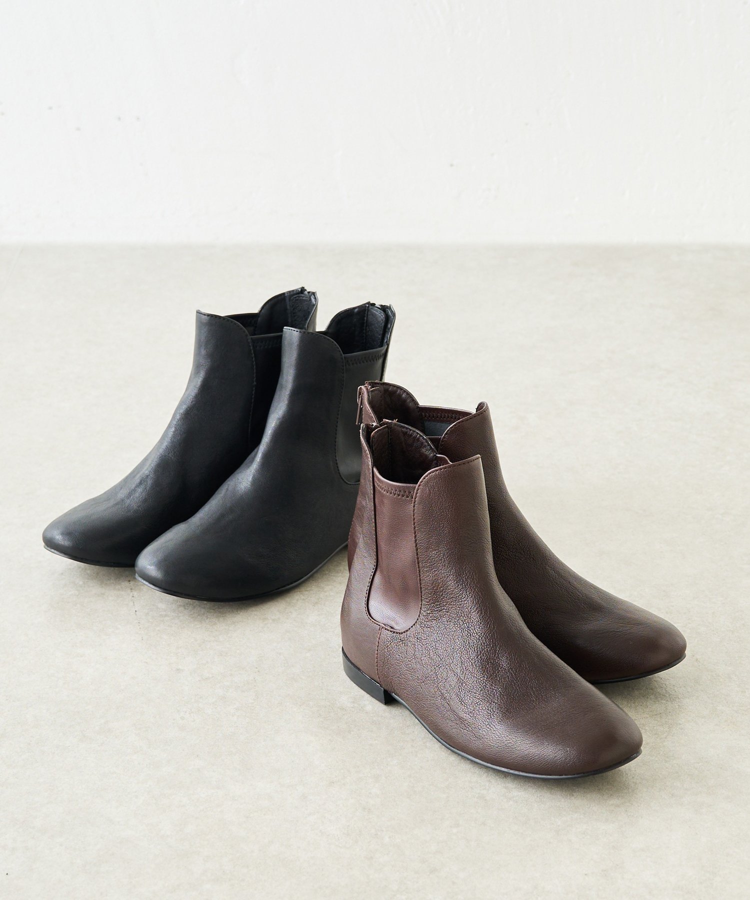 【ビアズリー/BEARDSLEY】のレザーサイドゴアブーツ インテリア・キッズ・メンズ・レディースファッション・服の通販 founy(ファニー) 　ファッション　Fashion　レディースファッション　Fashion for Women　くるぶし　Ankle-Length　ショート　Short, Short Length　ストレッチ　Stretch, Stretchy Fabric　再入荷　Restock / Back in Stock　エレガント 上品　Elegant　ブラウン|ID: prp329100004694933 ipo3291000000033901922