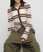 【ケービーエフ/KBF / URBAN RESEARCH】のシアーボーダーフェザーニット BRN×PINK|ID: prp329100004694963 ipo3291000000033902169