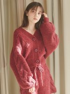 【ジェラート ピケ/gelato pique】のフェザーアランカーディガン RED[046]|ID: prp329100004694965 ipo3291000000033902209