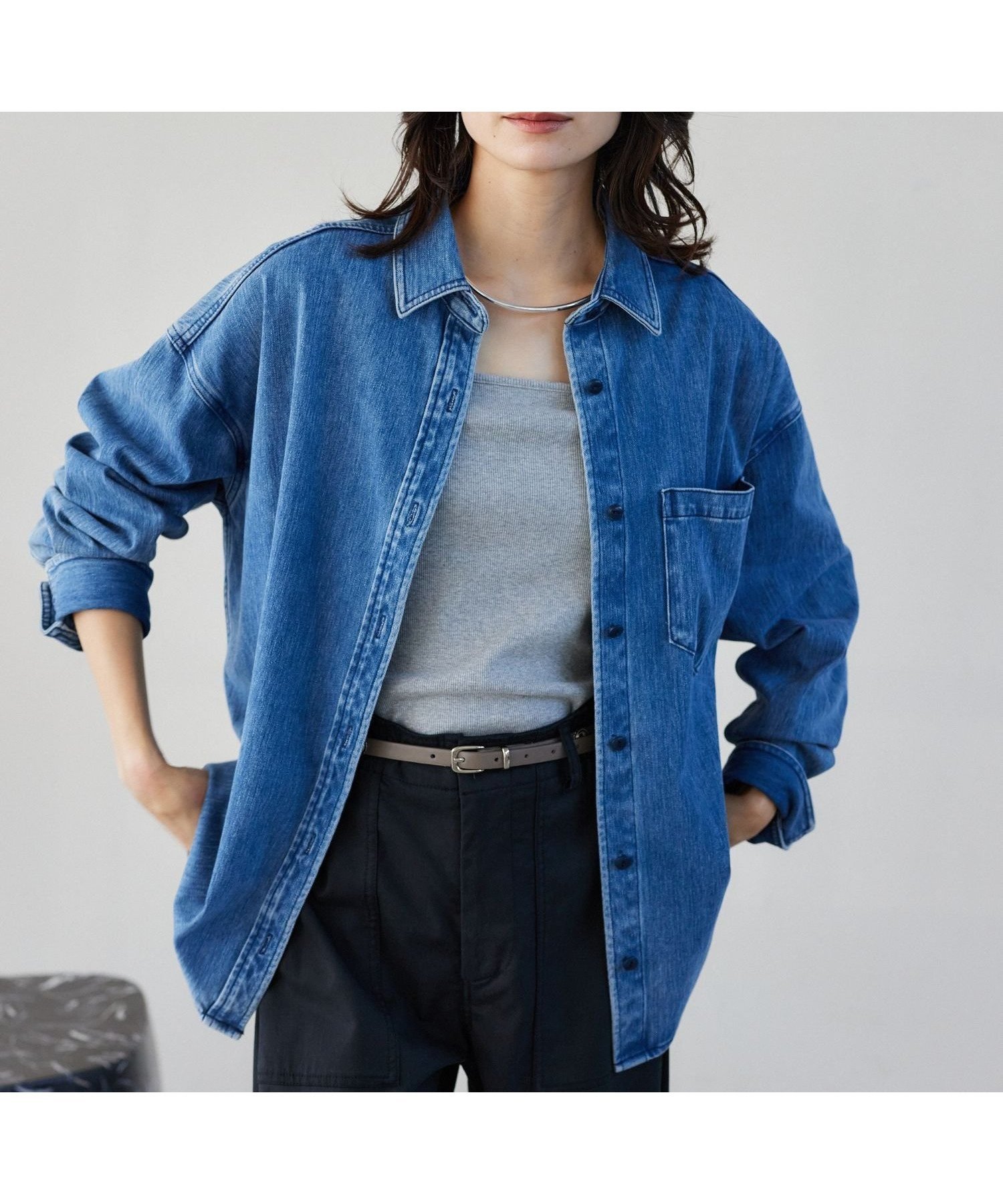 【バンヤードストーム/BARNYARDSTORM】のカットデニムシャツジャケット インテリア・キッズ・メンズ・レディースファッション・服の通販 founy(ファニー) 　ファッション　Fashion　レディースファッション　Fashion for Women　アウター　Coat / Outerwear Collection　レディースジャケット・軽アウター　Jackets　おすすめ　Recommended / Our Picks　インディゴ　Indigo Denim　インナー　Innerwear　カットソー　Cut and Sewn Top　ジャケット　Jacket, Outerwear　セットアップ　Set-Up, Coordinated Outfit　タートル　Turtleneck, Turtle Collar　デニム　Denim, Jeans Material　ヴィンテージ　Vintage Style　インディゴ87|ID: prp329100004694973 ipo3291000000033902287