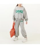 【デビロック/devirock / KIDS】の【普段着でもルームウェアでも】ガールズ ミニ裏毛 カレッジロゴ セットアップ 25AW 杢グレー|ID: prp329100004694991 ipo3291000000034113025