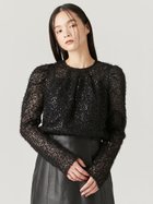 【フレイ アイディー/FRAY I.D】のジャガードボウタイタックスリーブブラウス 人気、トレンドファッション・服の通販 founy(ファニー) ファッション Fashion レディースファッション Fashion for Women トップス・カットソー Cut & Sew Tops シャツ・ブラウス・オフィスカジュアル Elegant Blouses & Button-Ups エレガント 上品 Elegant カットジャガード Cut Jacquard キャミソール Camisole, Spaghetti Strap Top シアー Sheer, See-Through シンプル Simple, Minimal スパンコール Sequins, Sequin Embellishment 雑誌 Magazine, Fashion Magazine トレンド Trend, Trending Now 冬 Winter / This Winter ホリデーシーズン Holiday Season thumbnail BLK[009]|ID: prp329100004695019 ipo3291000000033902886